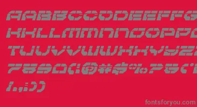Pulsarclasslaserital font – Gray Fonts On Red Background