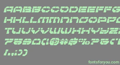 Pulsarclasslaserital font – Green Fonts On Gray Background