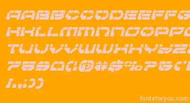 Pulsarclasslaserital font – Pink Fonts On Orange Background