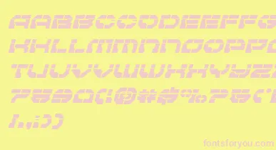 Pulsarclasslaserital font – Pink Fonts On Yellow Background