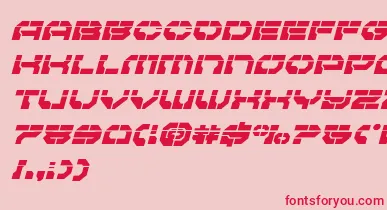 Pulsarclasslaserital font – Red Fonts On Pink Background