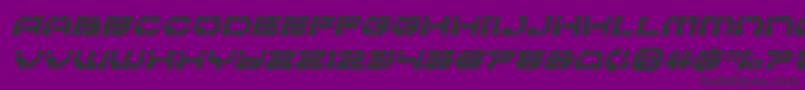 Pulsarclasslaserital Font – Black Fonts on Purple Background