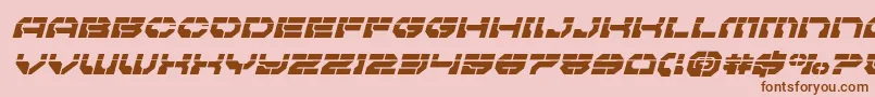 Pulsarclasslaserital Font – Brown Fonts on Pink Background