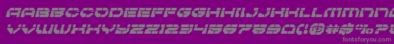 Pulsarclasslaserital Font – Gray Fonts on Purple Background