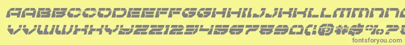 Pulsarclasslaserital Font – Gray Fonts on Yellow Background