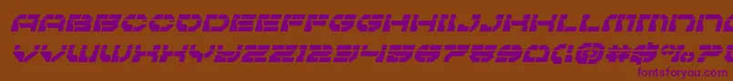 Pulsarclasslaserital Font – Purple Fonts on Brown Background