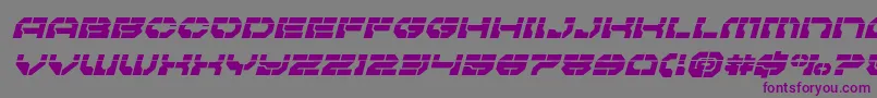 Pulsarclasslaserital Font – Purple Fonts on Gray Background