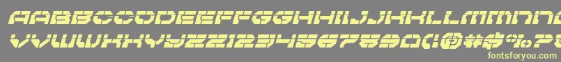 Pulsarclasslaserital Font – Yellow Fonts on Gray Background