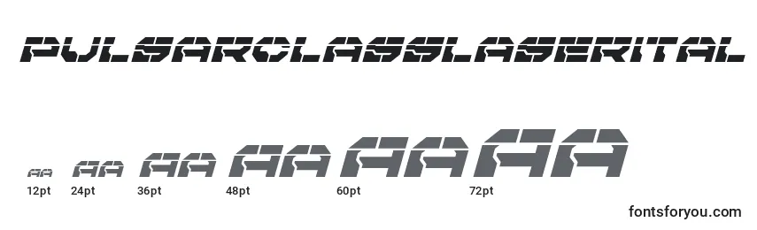 Pulsarclasslaserital Font Sizes