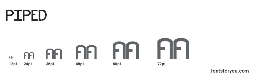 Piped Font Sizes