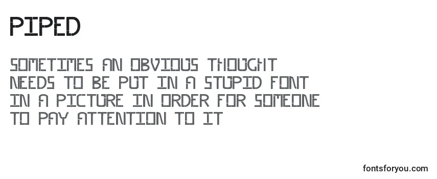Piped Font