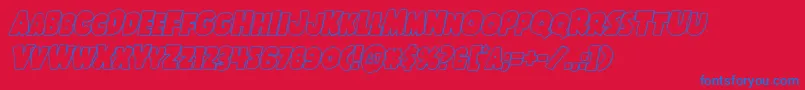 Shablagoooutital Font – Blue Fonts on Red Background