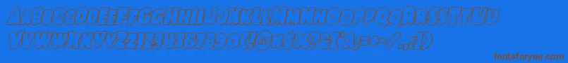 Shablagoooutital Font – Brown Fonts on Blue Background