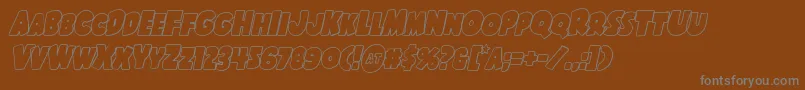 Shablagoooutital Font – Gray Fonts on Brown Background