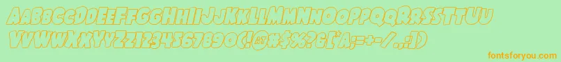 Shablagoooutital Font – Orange Fonts on Green Background