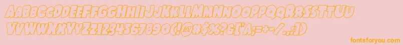 Shablagoooutital Font – Orange Fonts on Pink Background