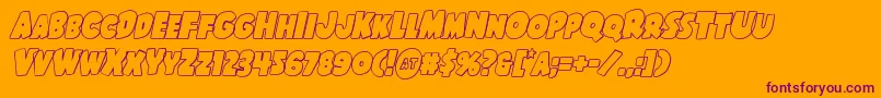 Shablagoooutital Font – Purple Fonts on Orange Background