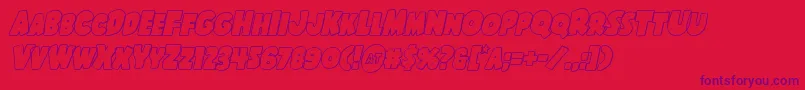 Shablagoooutital Font – Purple Fonts on Red Background