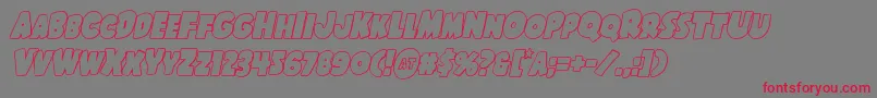 Shablagoooutital Font – Red Fonts on Gray Background