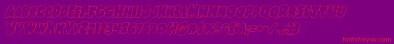 Shablagoooutital Font – Red Fonts on Purple Background