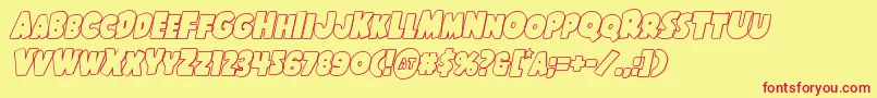 Shablagoooutital Font – Red Fonts on Yellow Background