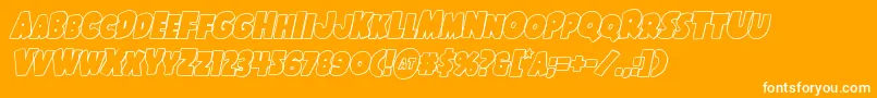 Shablagoooutital Font – White Fonts on Orange Background