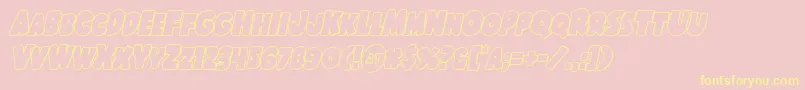 Shablagoooutital Font – Yellow Fonts on Pink Background