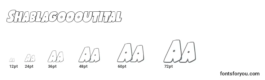 Shablagoooutital Font Sizes