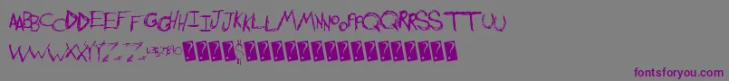 Shreddingharder-Schriftart – Violette Schriften auf grauem Hintergrund