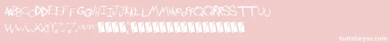 Shreddingharder Font – White Fonts on Pink Background
