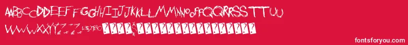 Shreddingharder Font – White Fonts on Red Background