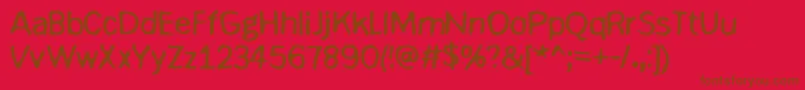 DigiZiggy Font – Brown Fonts on Red Background