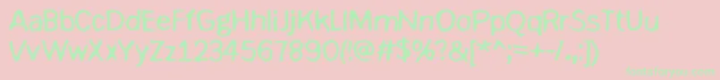 DigiZiggy Font – Green Fonts on Pink Background