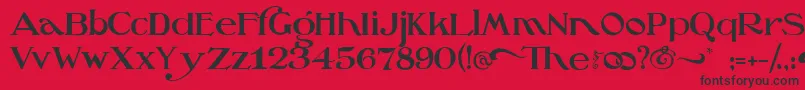 OzswizardScarecrow Font – Black Fonts on Red Background