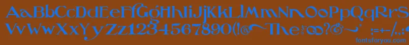 OzswizardScarecrow Font – Blue Fonts on Brown Background