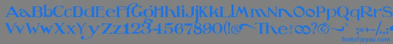 OzswizardScarecrow Font – Blue Fonts on Gray Background