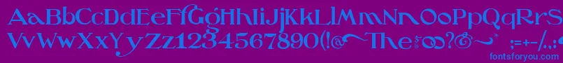 OzswizardScarecrow Font – Blue Fonts on Purple Background