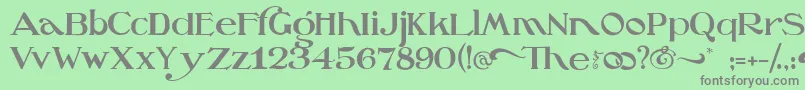 OzswizardScarecrow Font – Gray Fonts on Green Background