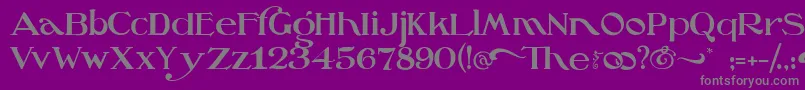 OzswizardScarecrow-Schriftart – Graue Schriften auf violettem Hintergrund