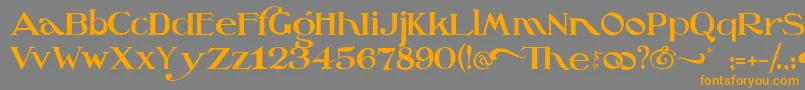 OzswizardScarecrow Font – Orange Fonts on Gray Background
