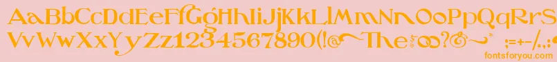 OzswizardScarecrow Font – Orange Fonts on Pink Background