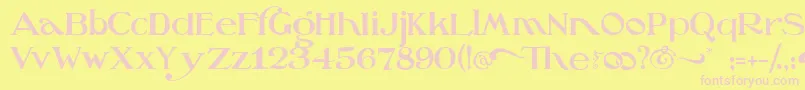 OzswizardScarecrow Font – Pink Fonts on Yellow Background