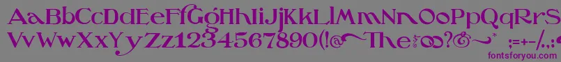 OzswizardScarecrow Font – Purple Fonts on Gray Background