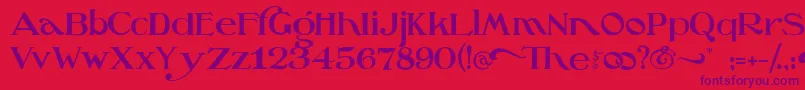 OzswizardScarecrow Font – Purple Fonts on Red Background