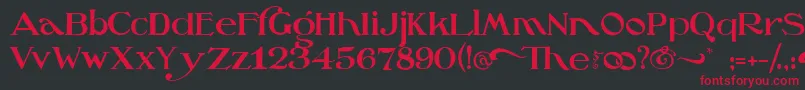 OzswizardScarecrow Font – Red Fonts on Black Background