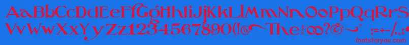 OzswizardScarecrow Font – Red Fonts on Blue Background