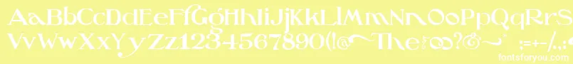 OzswizardScarecrow Font – White Fonts on Yellow Background