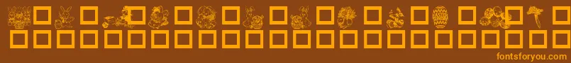 DestinysEasterDings Font – Orange Fonts on Brown Background
