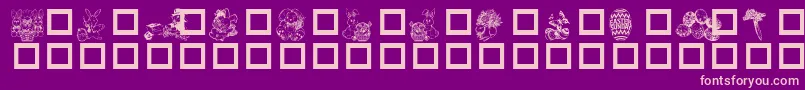 DestinysEasterDings Font – Pink Fonts on Purple Background