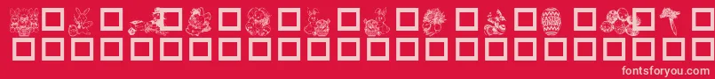 DestinysEasterDings Font – Pink Fonts on Red Background